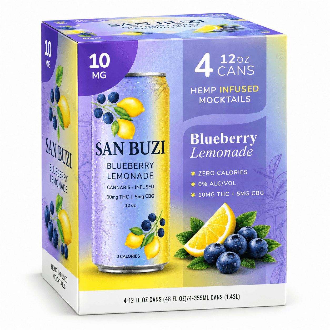 San Buzi Blueberry Lemonade - 4 Pack