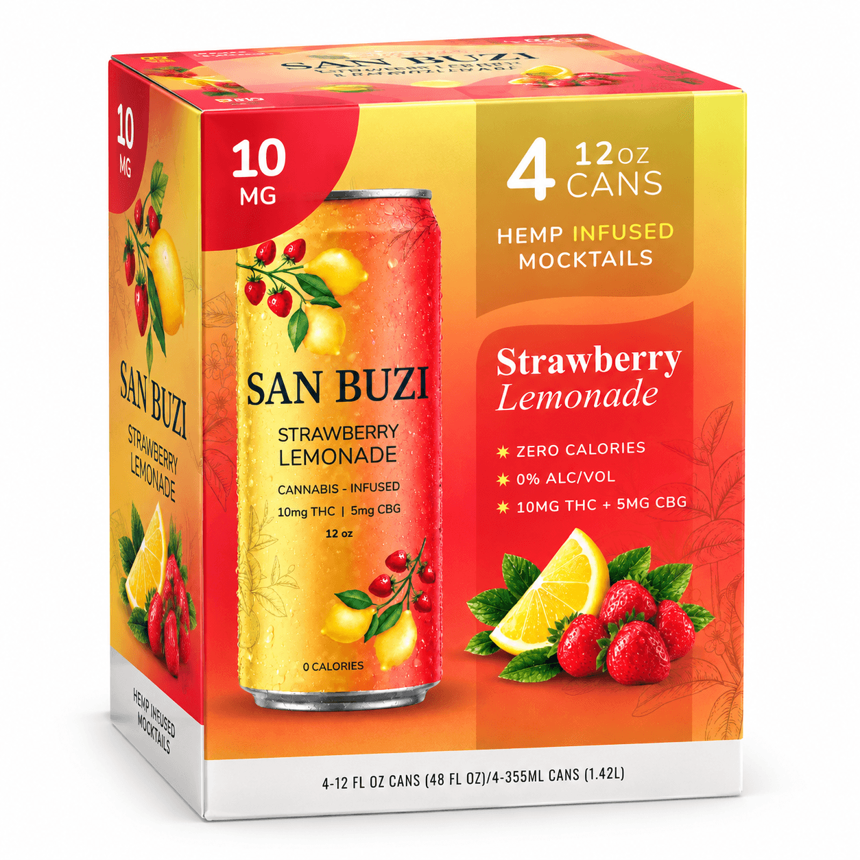 San Buzi Strawberry Lemonade - 4 Pack
