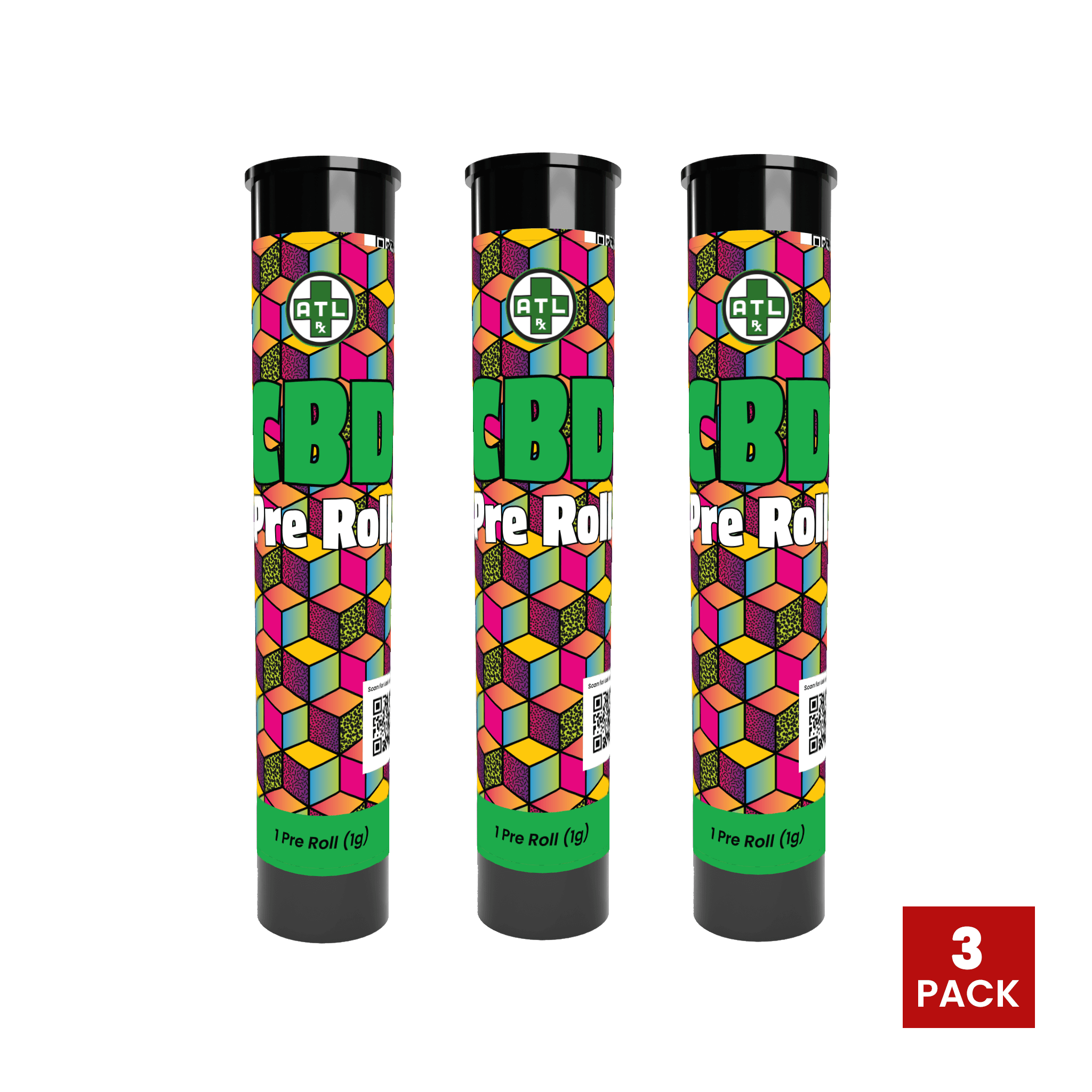 Bubba Kush- CBD Pre Roll- 3 Pack