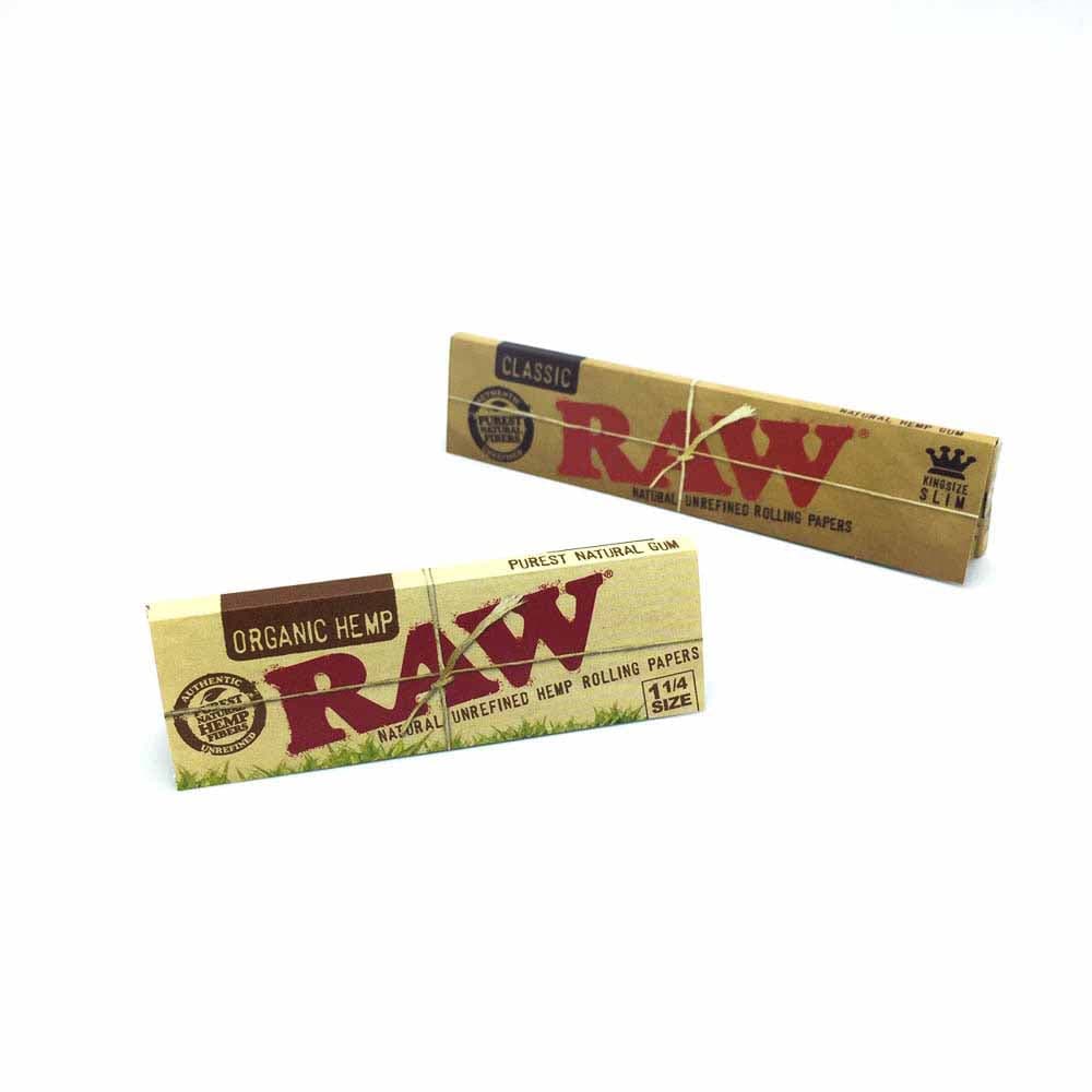 RAW Classic King Size Slim and Organic Hemp 1 1/4 rolling papers