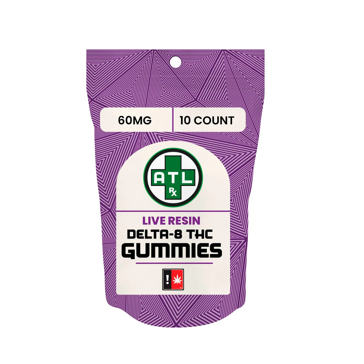 ATLRx Live Resin Delta 8 THC Gummies 60mg