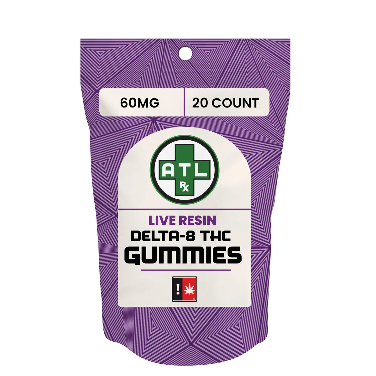 ATLRx Live Resin Delta 8 Gummies 60mg