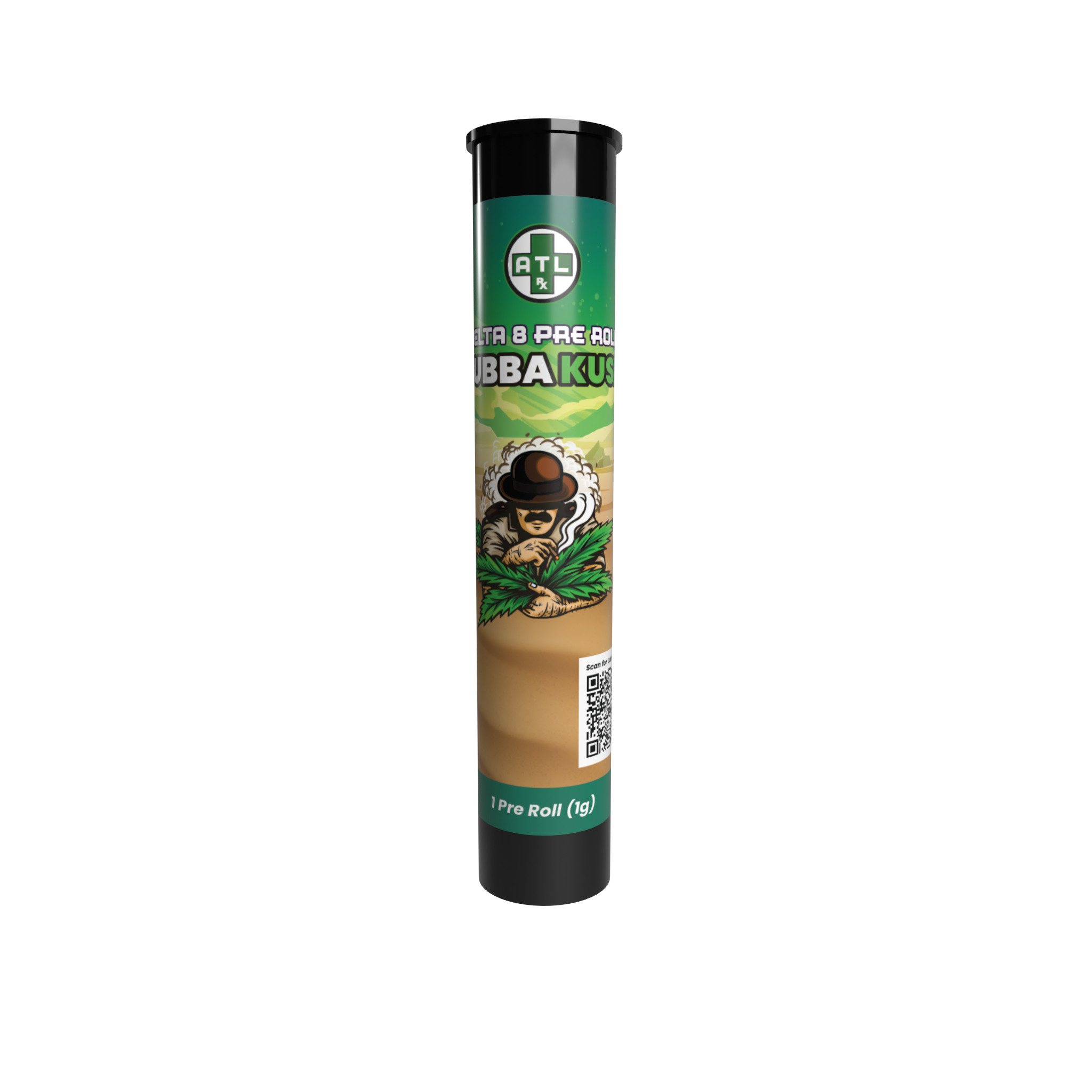 ATLRx Bubba Kush Delta 8 Pre Roll 1g View 4 -- Lab Results