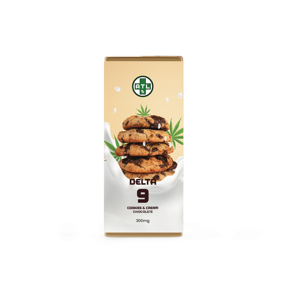 ATLRx Cookies & Cream Chocolate Delta 9 Bars 300mg