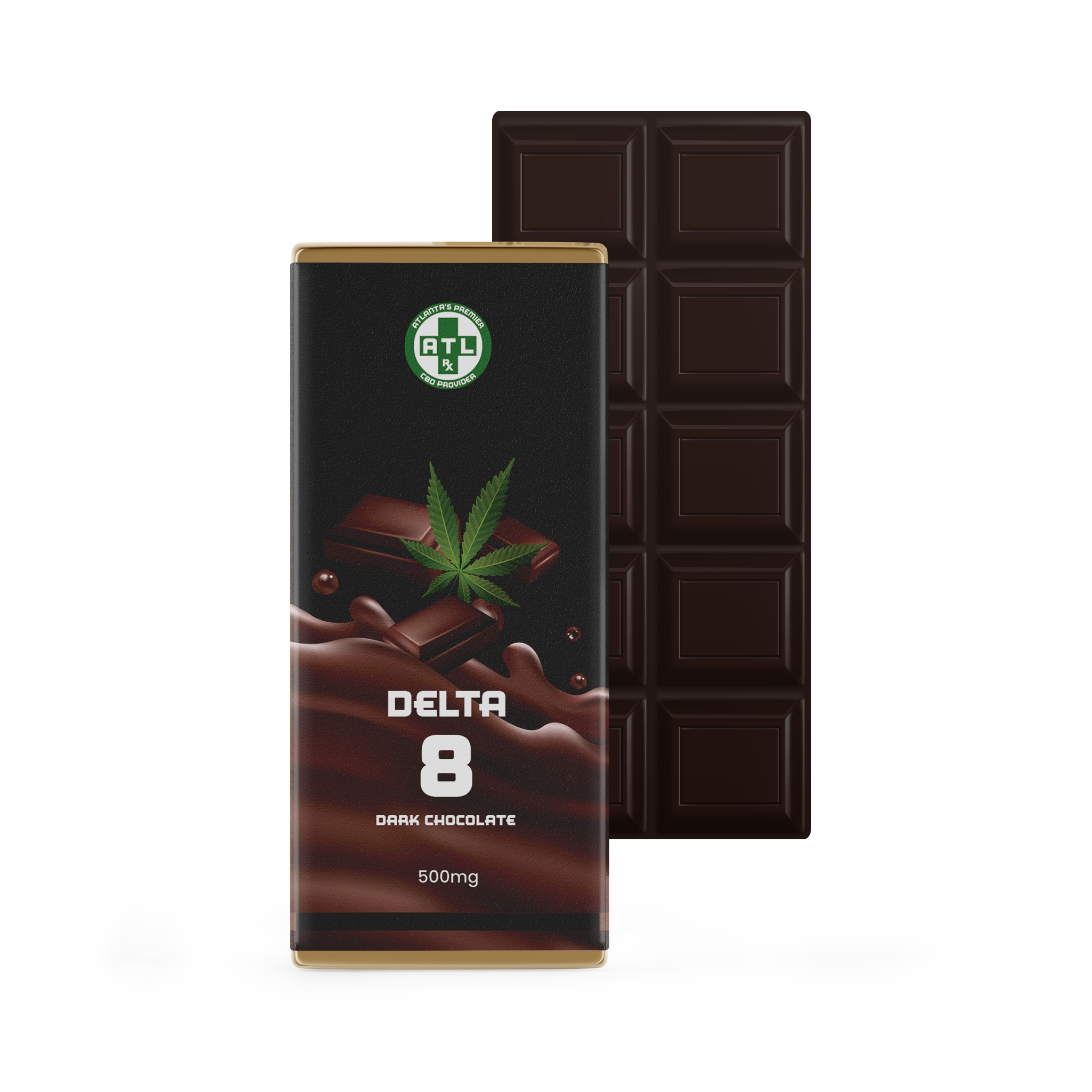 ATLRx Dark Chocolate Delta 8 Bars 500mg