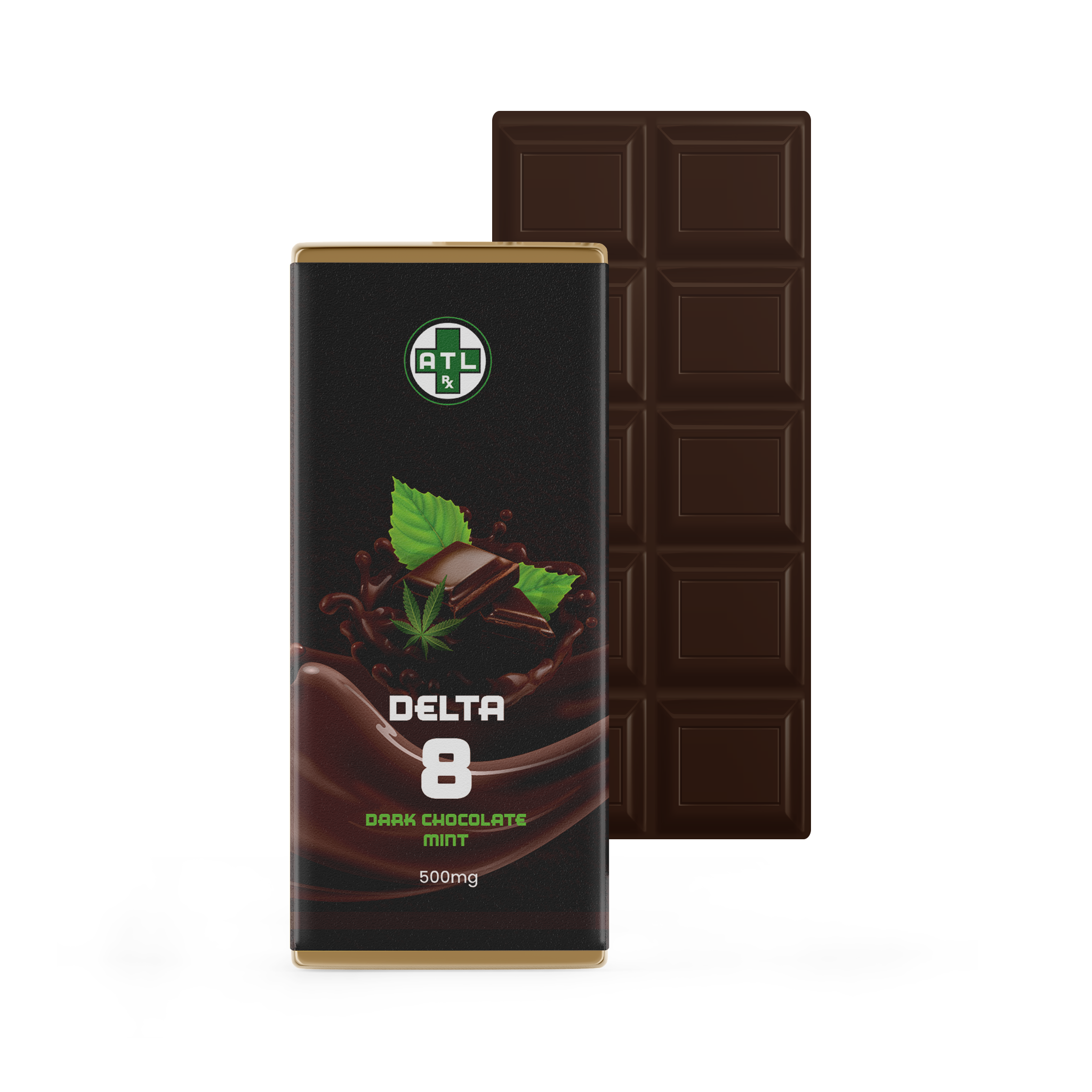 ATLRx Dark Chocolate Mint Delta 8 Bars 500mg