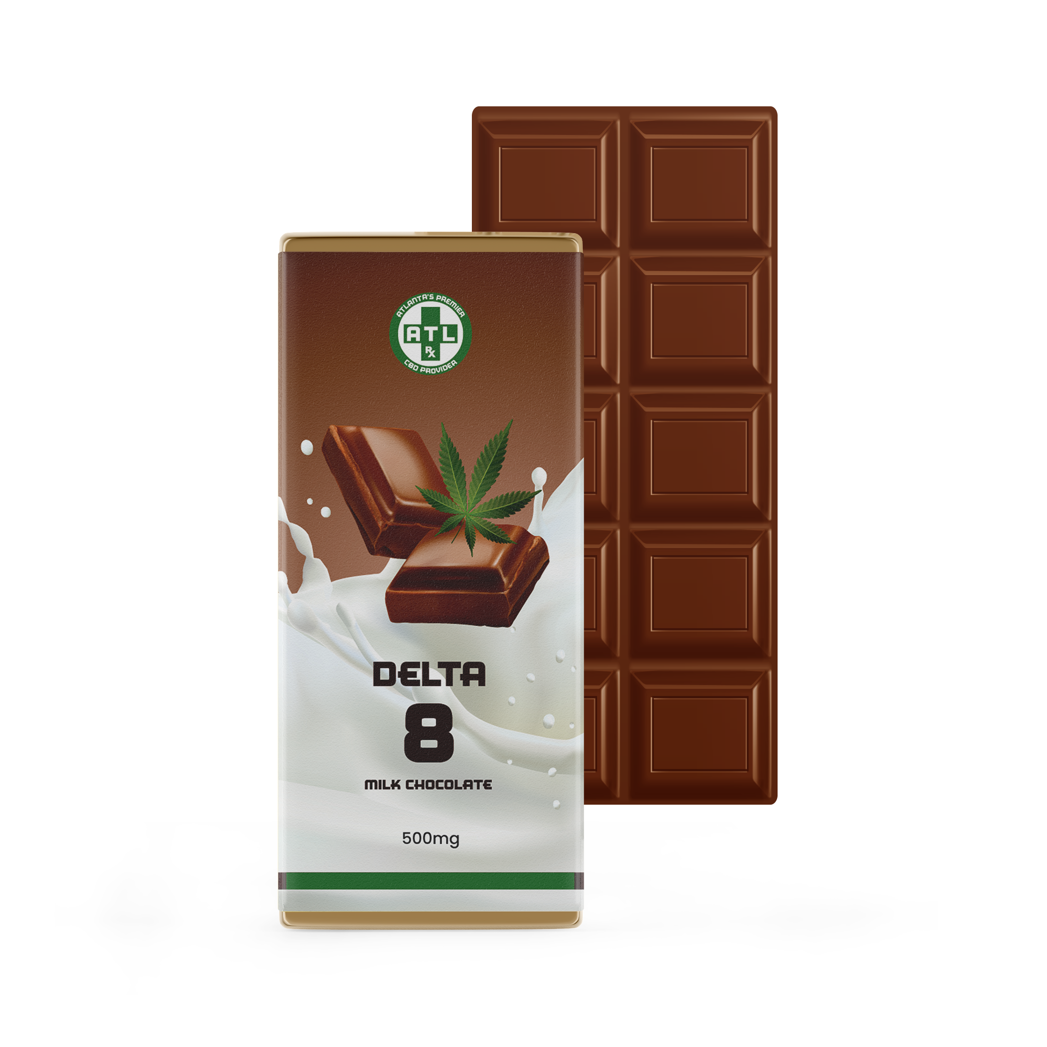 ATLRx Milk Chocolate Delta 8 Bars 500mg