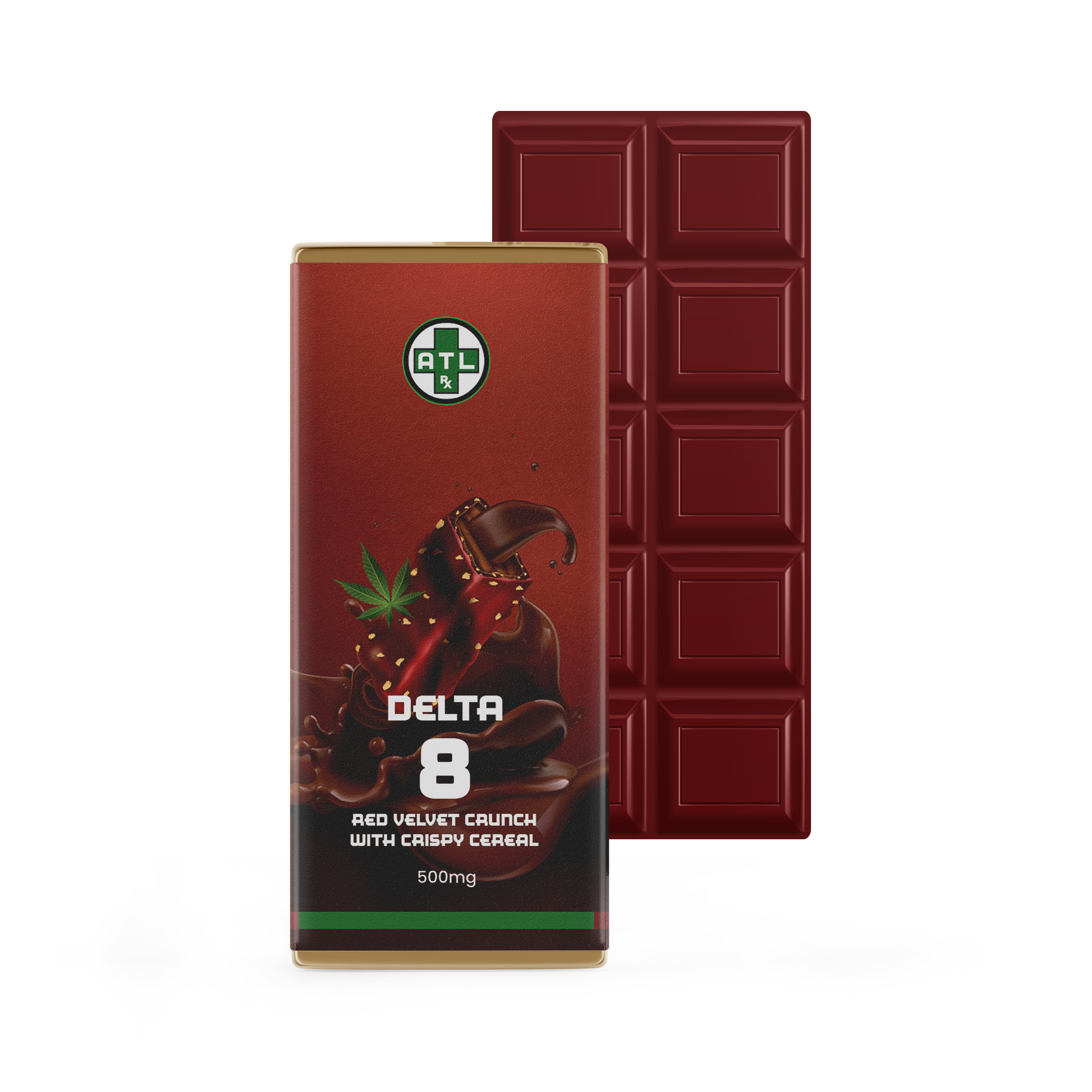 ATLRx Red Velvet Crunch Delta 8 Bars 500mg