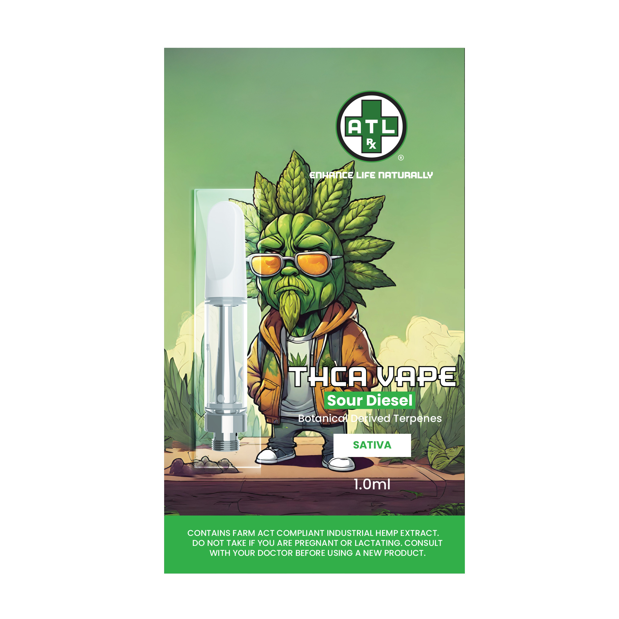 ATLRx Sour Diesel THCA Vape Cartridge 1ml