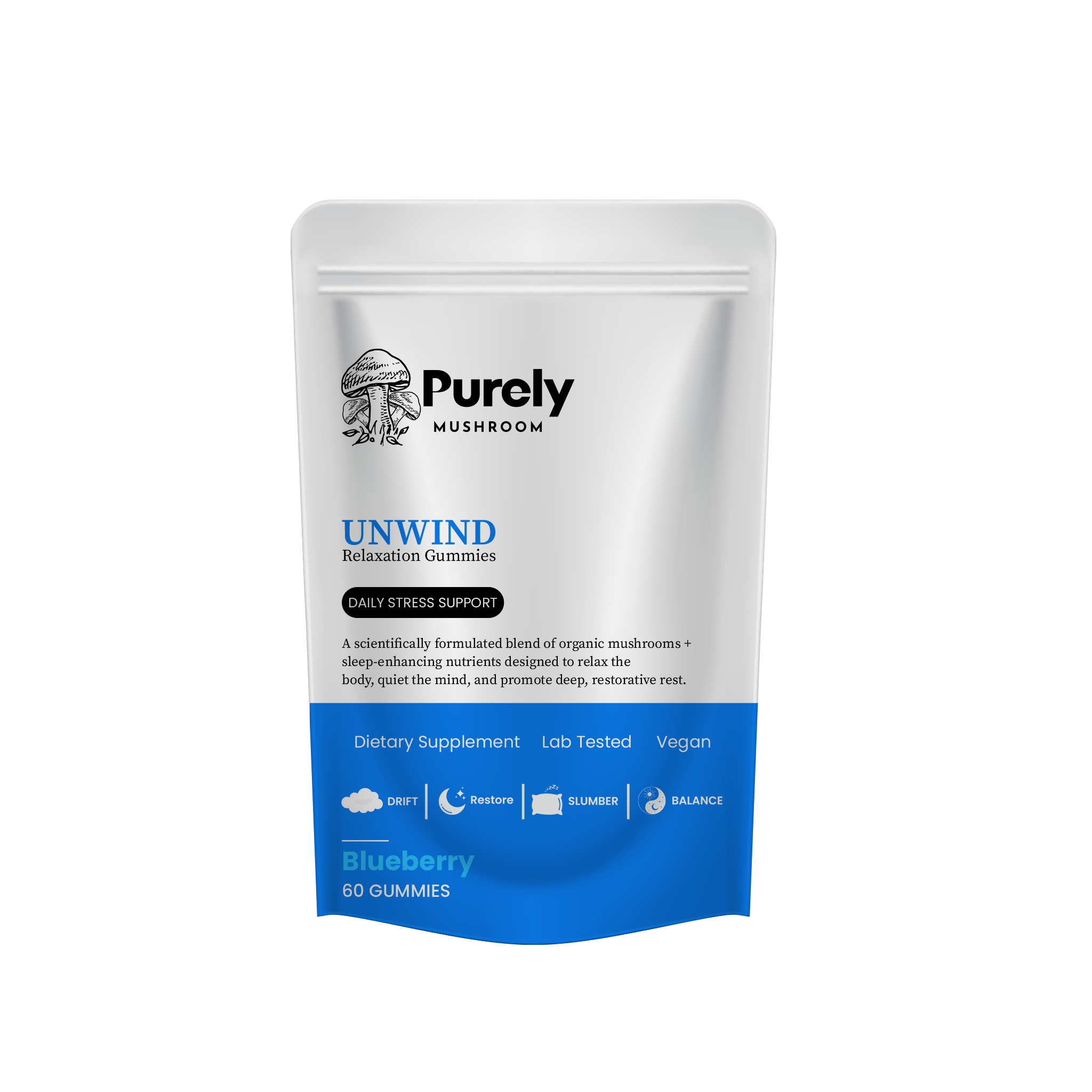 top product image Unwind Gummies by Purely Mushroom